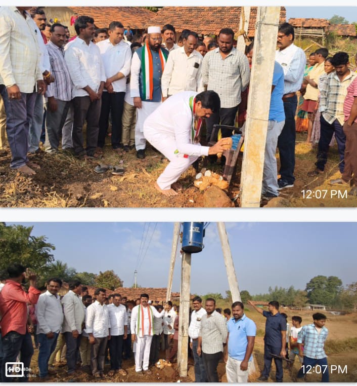 నూతన ట్రాన్స్ఫారని ప్రారంభించిన ఎమ్మెల్యే పాయం వెంకటేశ్వర్లు