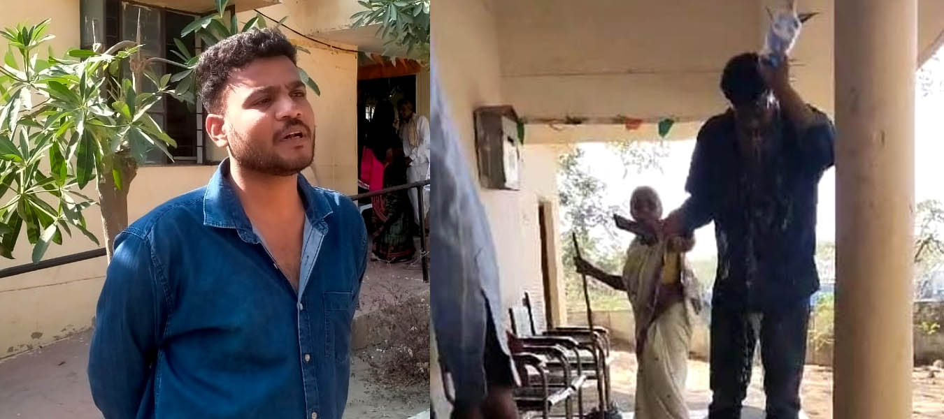 తహశీల్దార్ కార్యాలయం ముందు యువకుడిఆత్మహత్యాయత్నం…