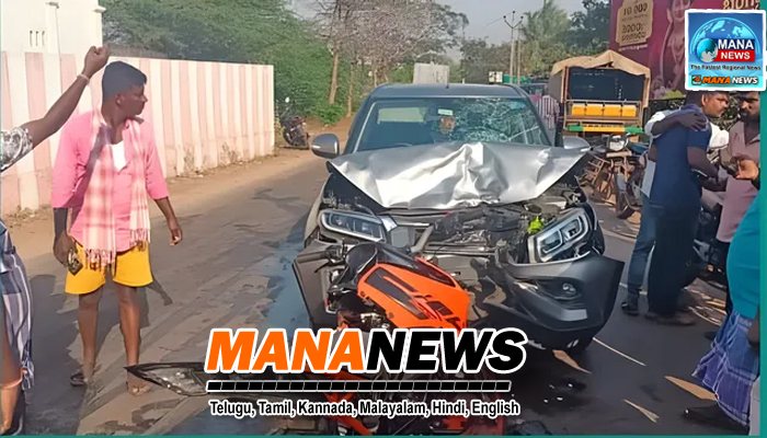 వెంకటాచలం: రోడ్డు ప్రమాదంలో ముగ్గురికి తీవ్ర గాయాలు