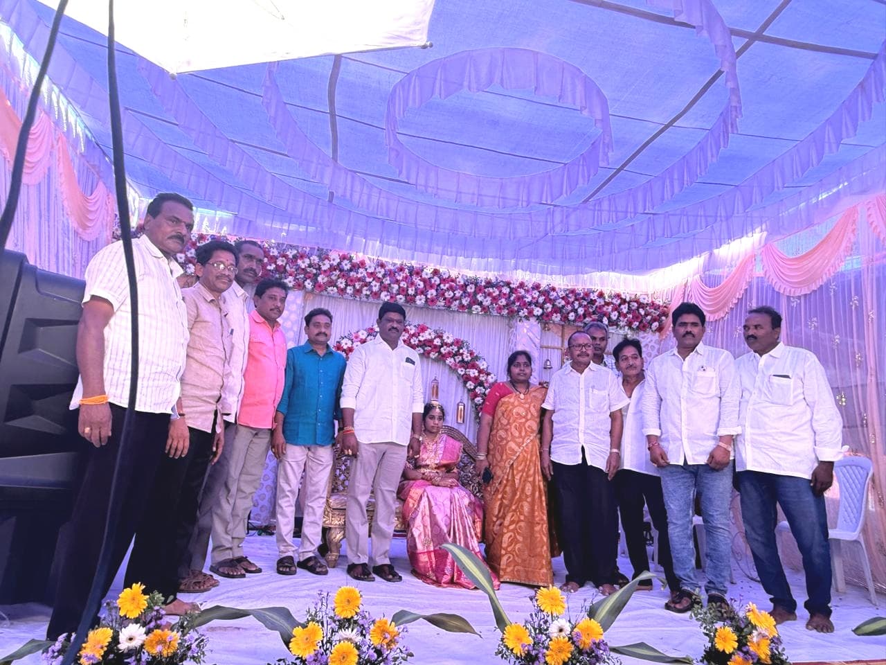 మర్రి వారి కుమార్తె రజస్వల కార్యక్రమంలో పాల్గొన్న ముదునూరి…..
