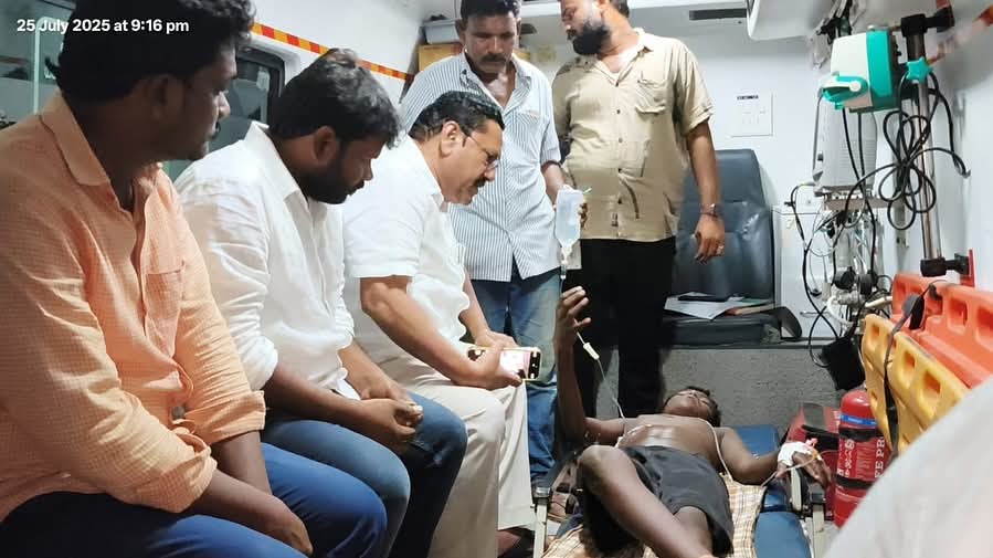 ప్రకాశం జిల్లా సింగరాయకొండ మండలంలోని బాలుర ఎస్సీ హాస్టల్ లో ప్రమాదం..