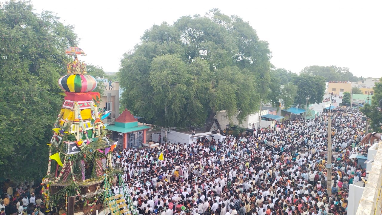 కనుల పండువగా భీమలింగేశ్వర స్వామి మహారథోత్సవంపోటెత్తిన భక్తులు..కిక్కిరిసిన గ్రామ వీధులు.