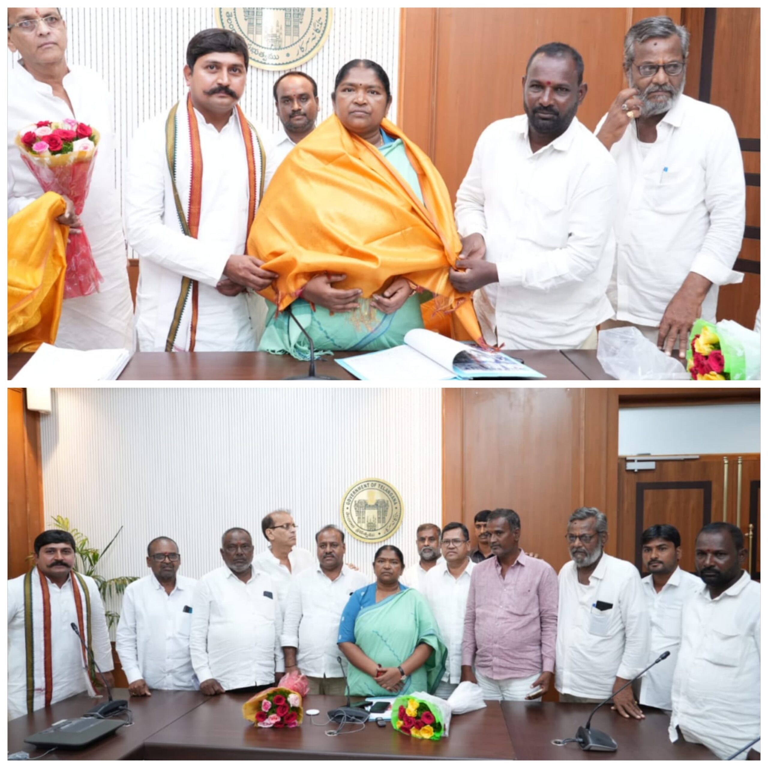 మంత్రి సీతక్కను కలిసిన జుక్కల్ నేతలు