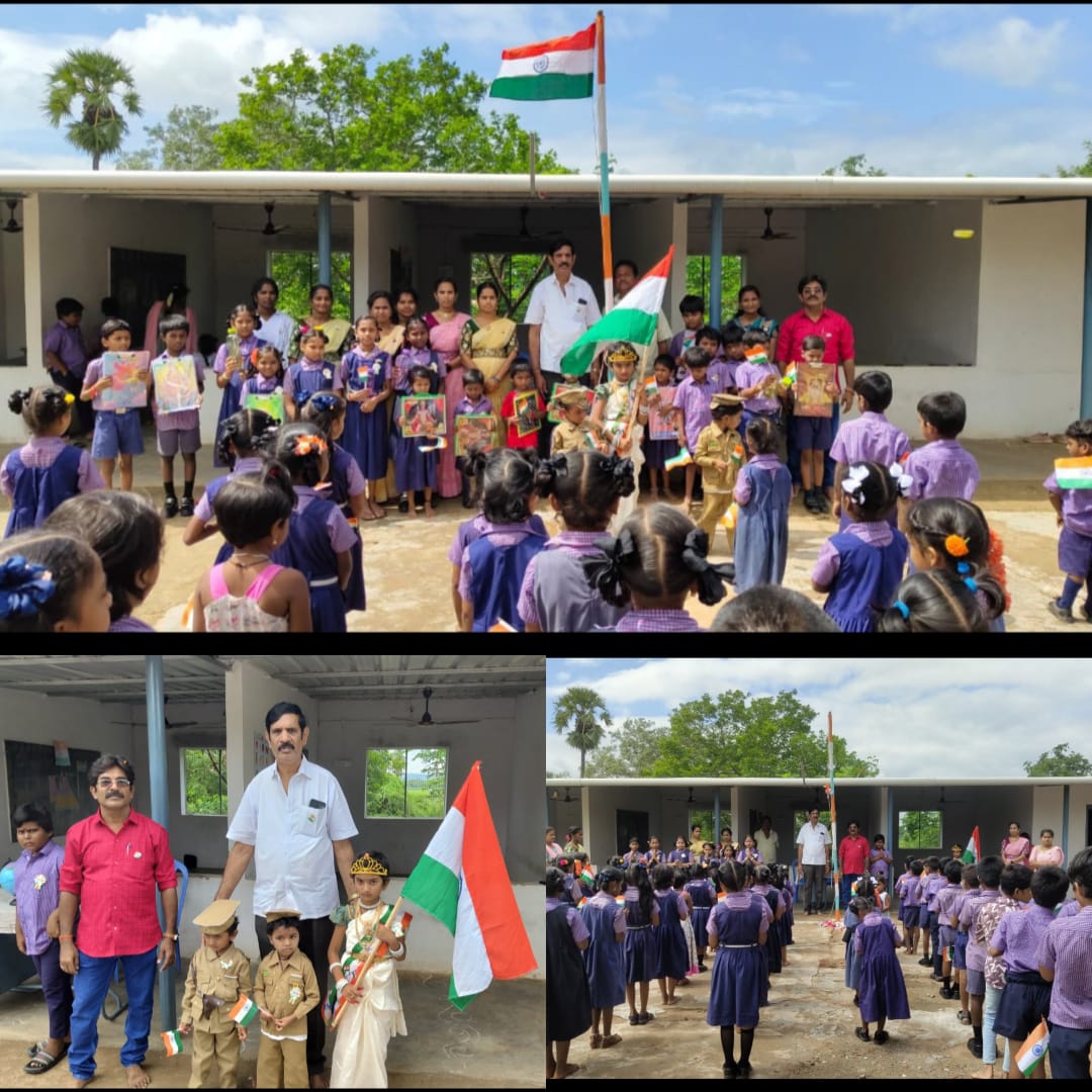 శ్రీరామ ఇంగ్లీష్ మీడియం స్కూల్ లో ఘనంగా స్వాతంత్ర దినోత్సవ వేడుకలు.