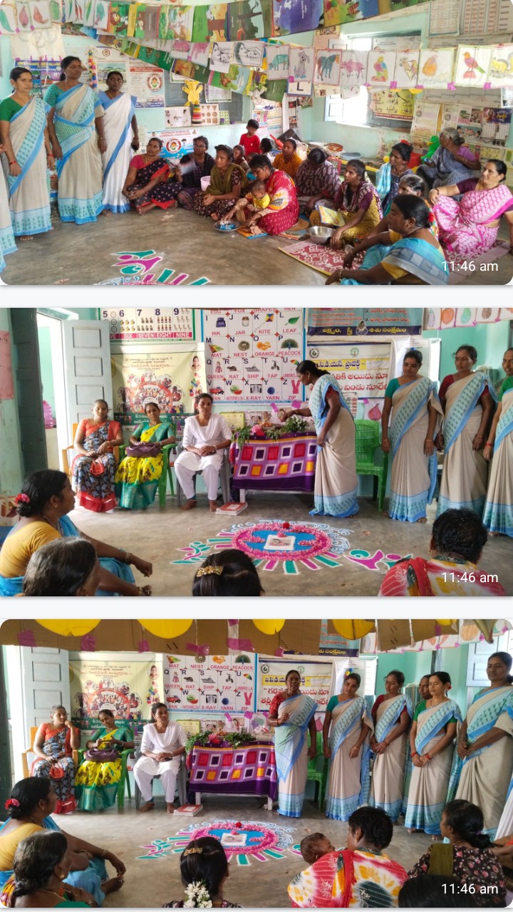 రెడ్లదిన్నె ఎస్సి కాలనీ అంగన్వాడి స్కూల్ నందు తల్లిపాలు వారోత్సవాలు..!!!
