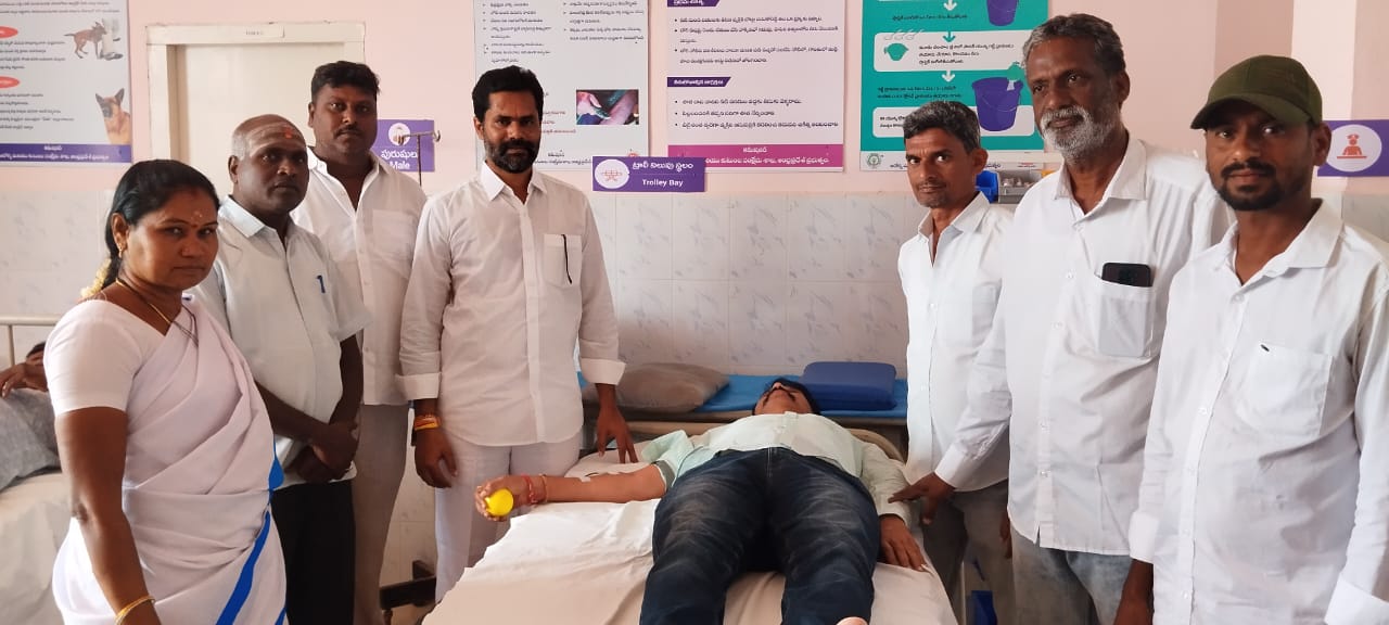 కాణిపాకం పి హెచ్ సి లో బిజెపి ఆధ్వర్యంలో రక్తదాన శిబిరం