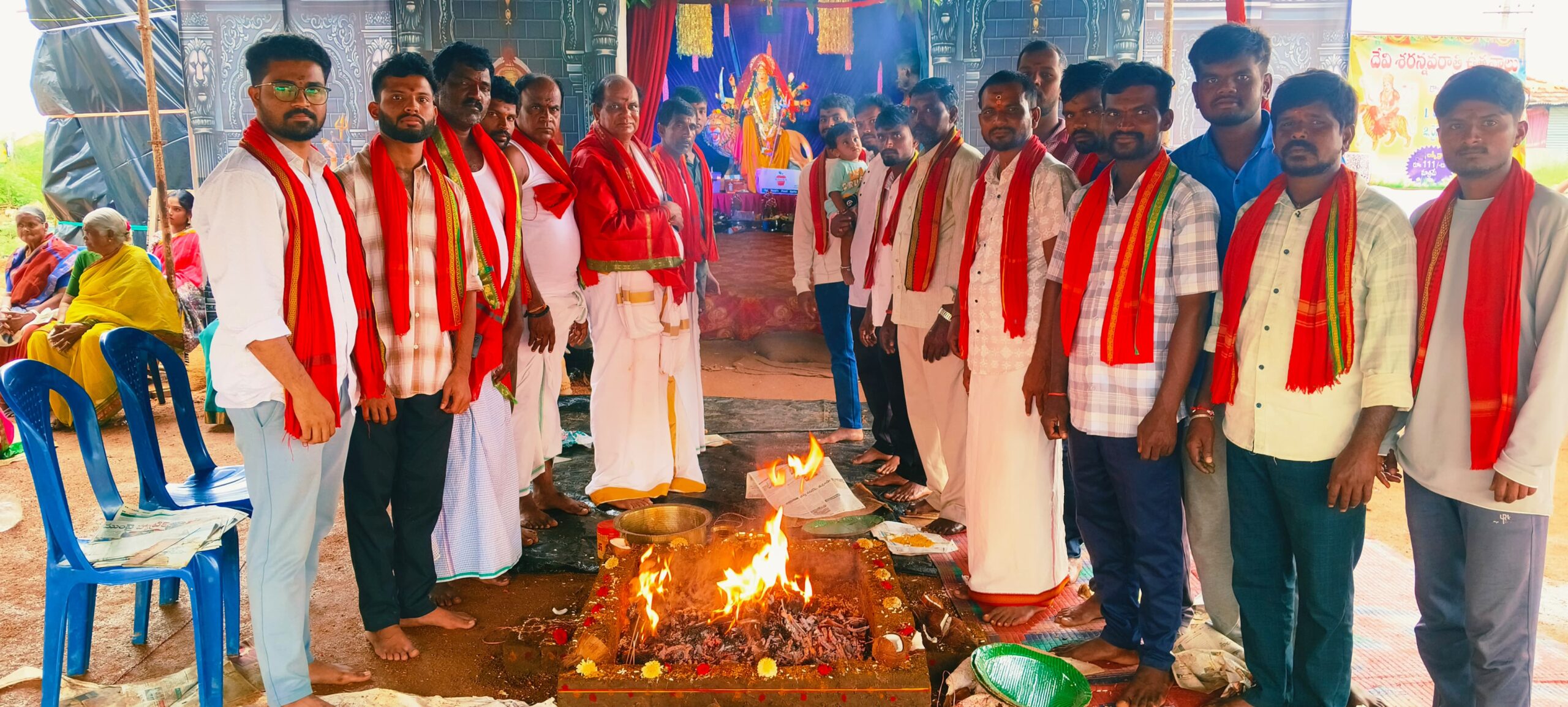 ఘనంగా వెల్గనూర్ గ్రామంలో దుర్గామాత యజ్ఞం..